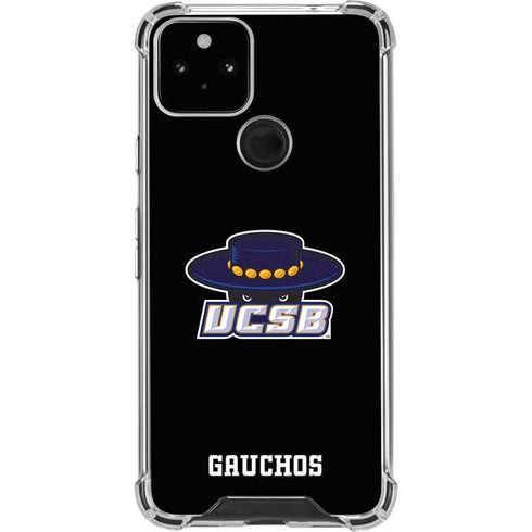 University of California-Santa Barbara UCSB Gauchos Black Google Pixel 5 Clear Case